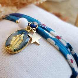 Bracelet liberty vierge bleue